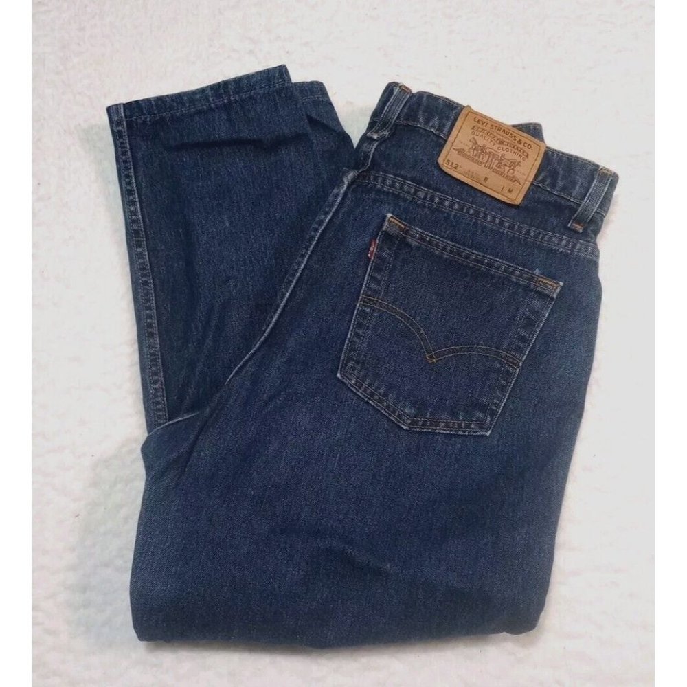 Vintage Levi's 512 Slim Fit Tapered Leg Denim Women's Jeans Sz 16 Reg M Dark USA